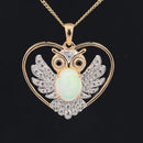 ANHÄNGER AUS 925/- SILBER VERGOLDET MIT ÄTHIOP. OPAL, SPINELL & ZIRKON
