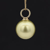 ANHÄNGER AUS 925/- SILBER GELBGOLDPLATTIERT MIT MUSCHELKERNPERLE