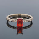 RING GR. 20 (63) AUS 375/- GELBGOLD MIT FEUEROPAL & ZIRKON