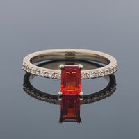 RING GR. 20 (63) AUS 375/- GELBGOLD MIT FEUEROPAL & ZIRKON