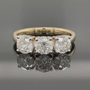 RING AUS 585/- GELBGOLD MIT BRILLANTEN (ges.ca. 1,50 ct.)