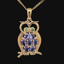 ANHÄNGER AUS 925/- SILBER VERGOLDET MIT TANSANIT & PERIDOT