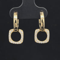 CREOLEN AUS 925/- SILBER GELBVERGOLDET MIT ZIRKONA