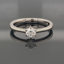 SOLITÄR RING GR. 16 (CA.50) AUS 585/- WEIßGOLD mit Brillant (ca. 0,26 ct.)