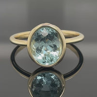 RING AUS 585/- GELBGOLD SANTA MARIA AQUAMARIN (CA.3,20 ct.)