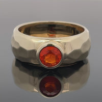 RING AUS 375/- GELBGOLD MIT FEUEROPAL (CA.0,30 ct.)