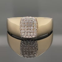 RING AUS 375/- GELBGOLD MIT SAPHIR WEIß (GES.CA.0,41 ct.)