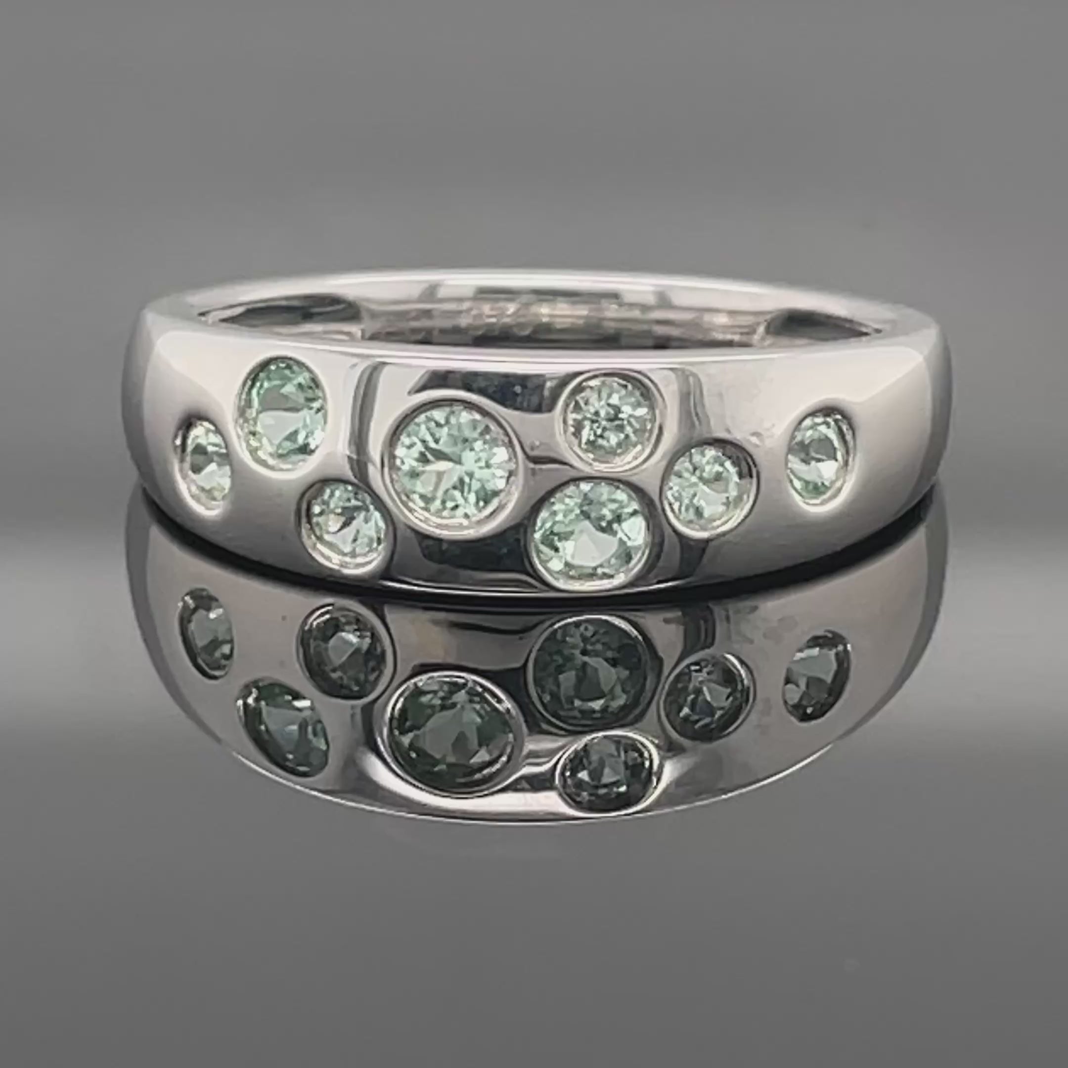 RING AUS 375/- WEIßGOLD MIT PARAIBA-TURMALIN (ges.ca. 0,45 ct.) (Kopie)
