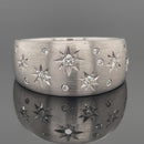 RING AUS 585/- WEISSGOLD MIT BRILANTEN SI (GES. CA.0,20ct.)