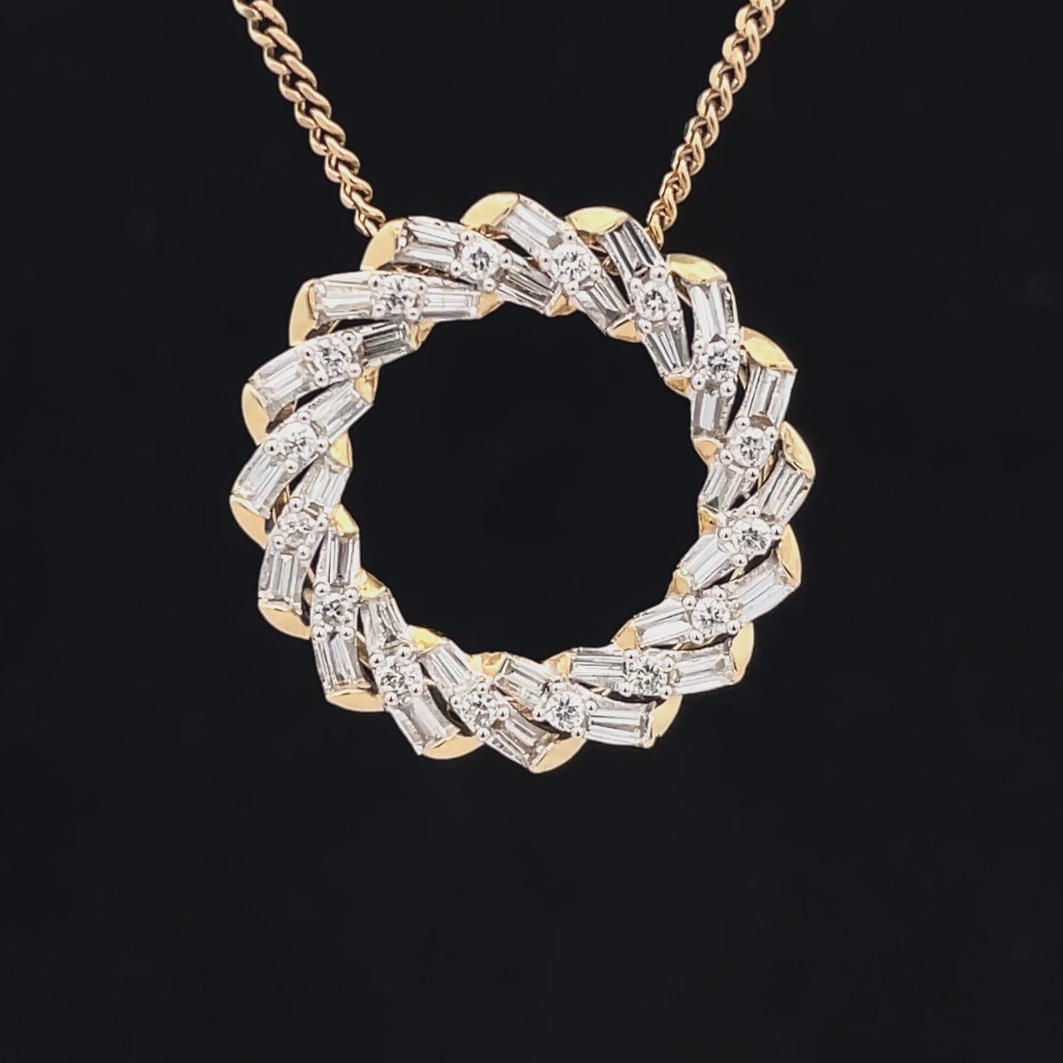 ANHÄNGER 375/- GELBGOLD MIT BRILLANTENTEN & DIAMANTEN (GES. CA. 0,50 ct.)