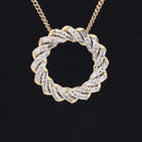 ANHÄNGER 375/- GELBGOLD MIT BRILLANTENTEN & DIAMANTEN (GES. CA. 0,50 ct.)