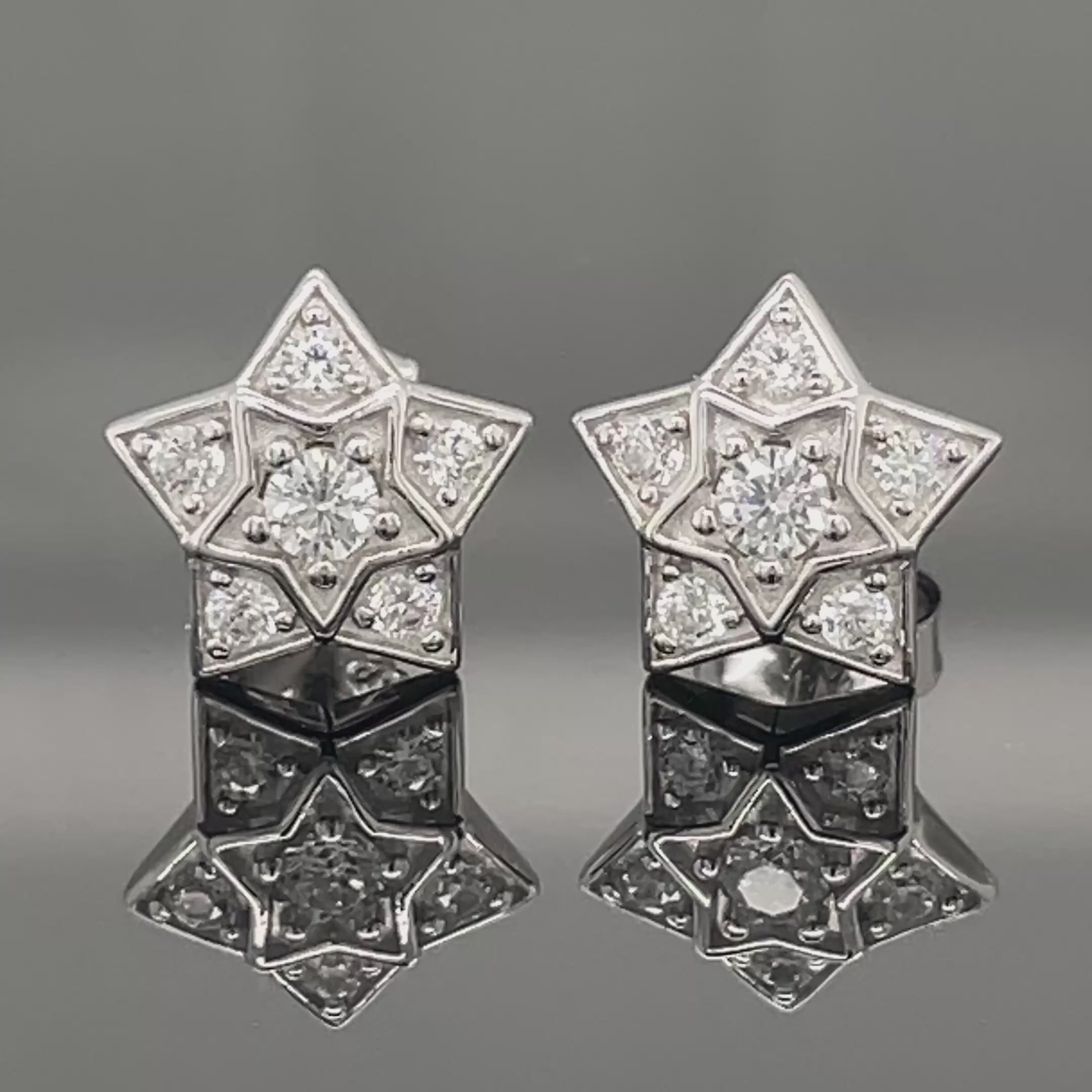 OHRSTECKER AUS 925/- SILBER RHODINIERT MIT ZIRKONIA