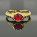 RING AUS 925/- SILBER VERGOLDET MIT CHERRYOPAL ( CA. 0,40 ct.)