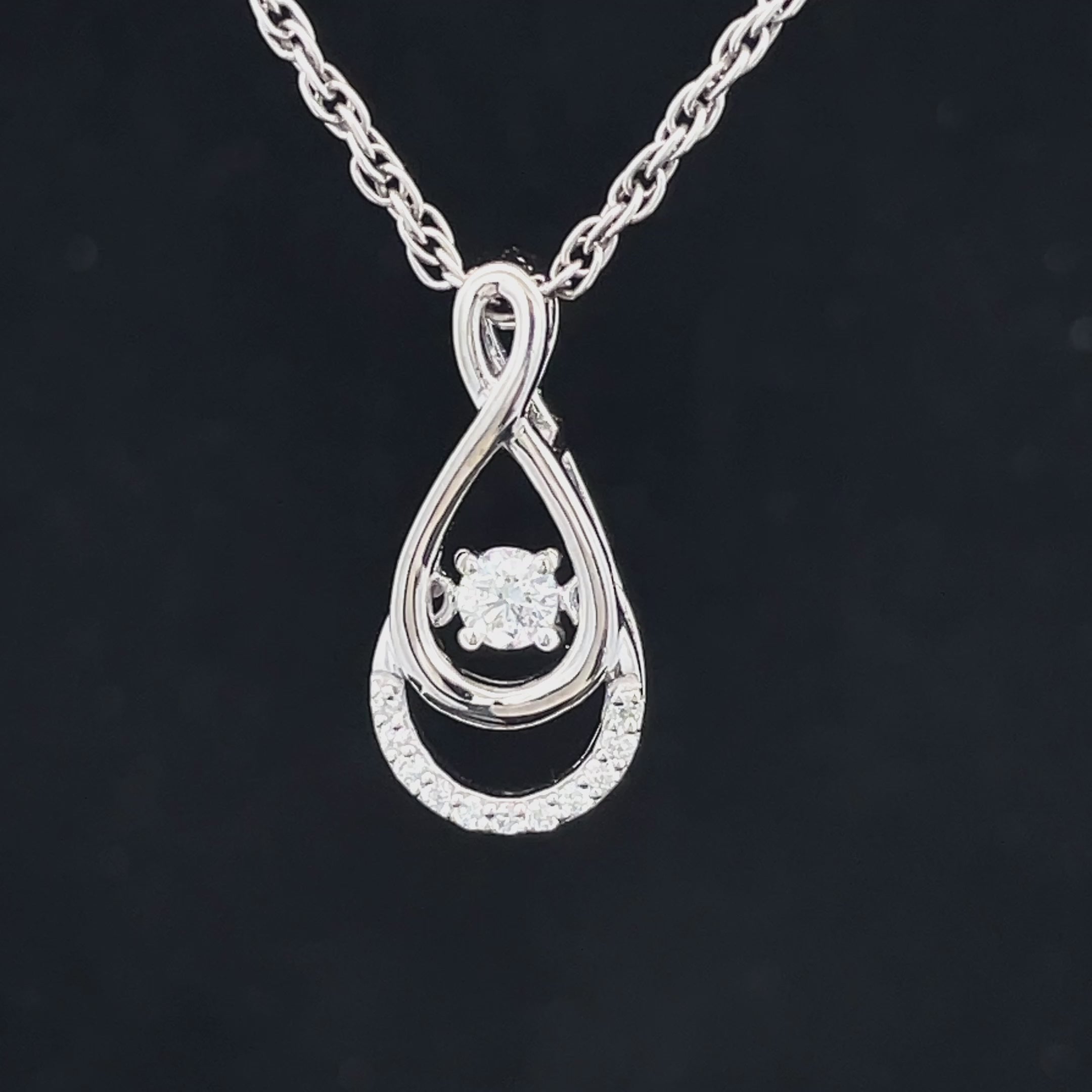 ANHÄNGER AUS 950/- PLATIN MIT BRILLANT SI (ca.0,18 ct.)
