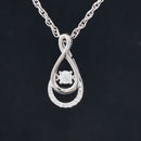 ANHÄNGER AUS 950/- PLATIN MIT BRILLANT SI (ca.0,18 ct.)