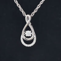 ANHÄNGER AUS 950/- PLATIN MIT BRILLANT SI (ca.0,18 ct.)