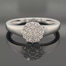 RING AUS 375/- WEIßGOLD MIT BRILLANTEN  (GES. CA. 0,30 ct.)