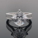 RING AUS 925/- SILBER RHODINIERT MIT ZIRKONIA