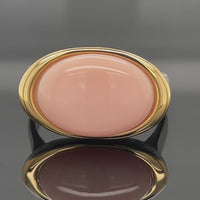 RING AUS 925/- SILBER BICOLOR MIT OPAL (CA. 7,58 ct.)