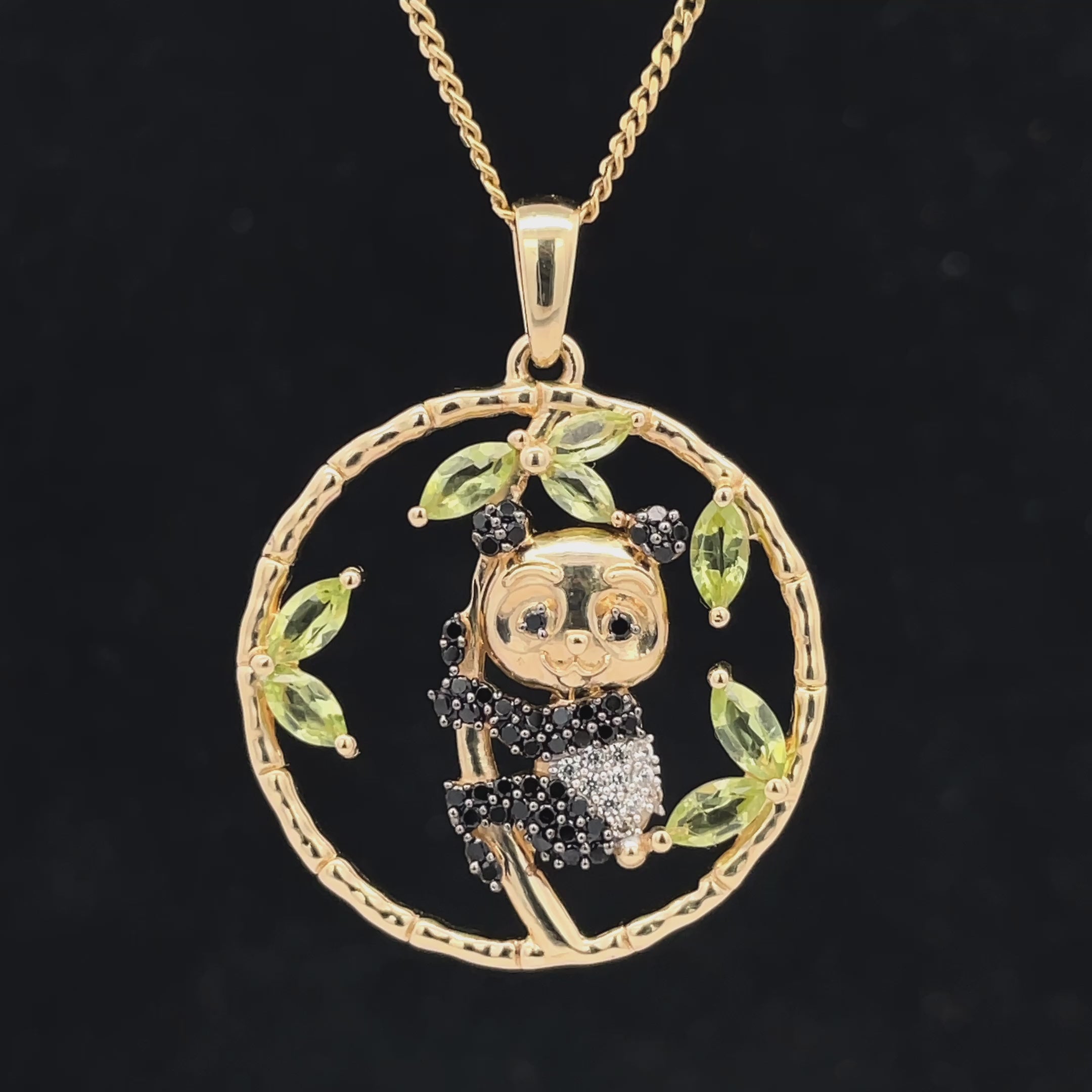 ANHÄNGER AUS 925/- SILBER VERGOLDET MIT PERIDOT, SPINELL & ZIRKON