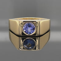 RING AUS 925/- SILBER VERGOLDET MIT TANSANIT