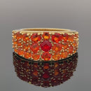 RING AUS 925/- SILBER VERGOLDET MIT MULTI FEUEROPAL (GES. CA. 1,32 ct.)