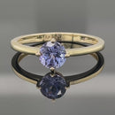 RING AUS 375/- GELBGOLD MIT TANSANIT (CA.0,81 ct.)
