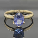 RING AUS 375/- GELBGOLD MIT TANSANIT ( CA. 1,06 ct.)