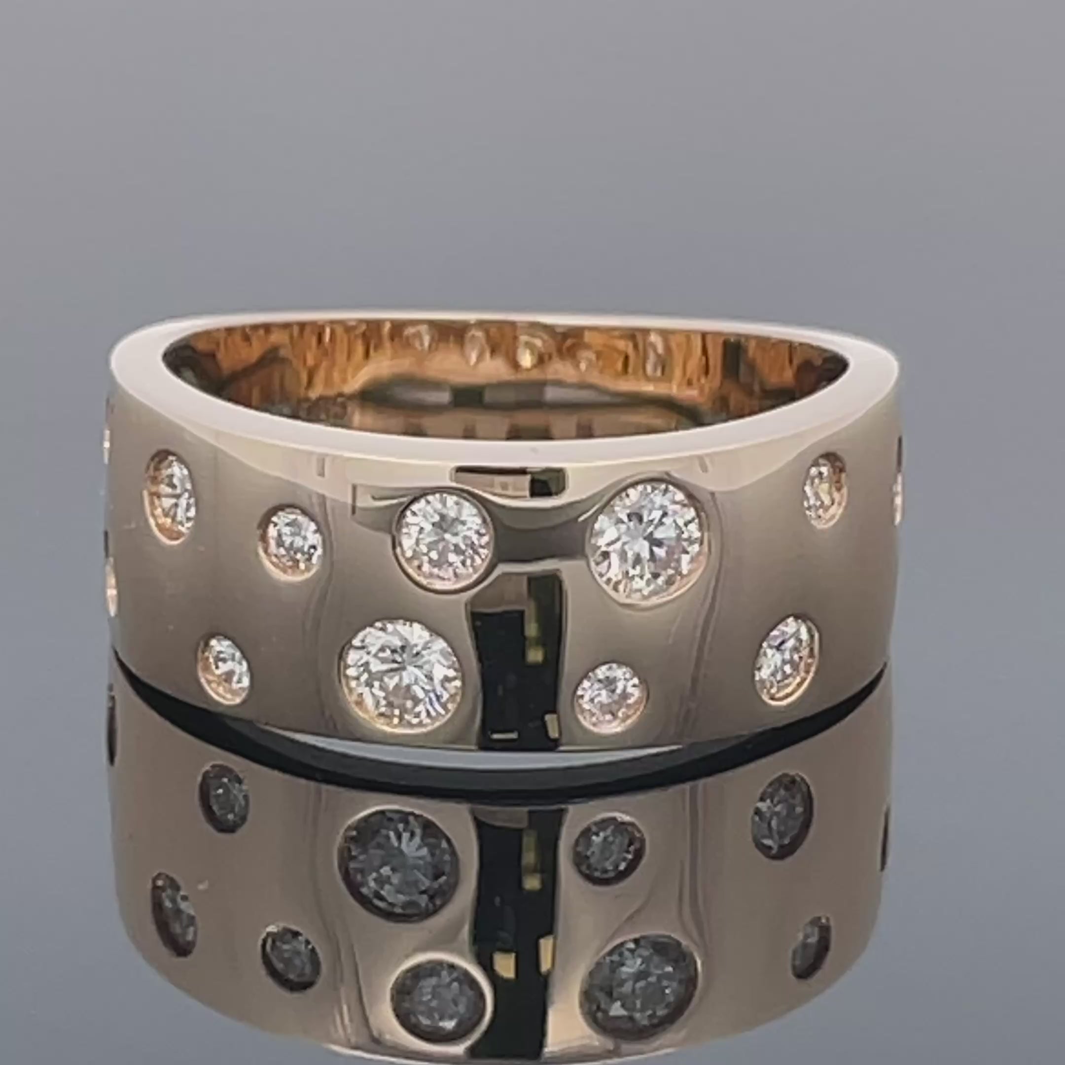 RING AUS 585/- GELBGOLD MIT BRILLANTEN (ges.ca. 0,55 ct.)