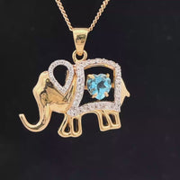 ANHÄNGER AUS 925/- SILBER VERGOLDET MIT BLAUTOPAS BEH. & ZIRKON