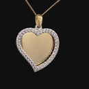 "HERZ" ANHÄNGER AUS 925/- SILBER BICOLOR MIT ZIRKONIA