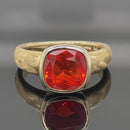 RING AUS 375/- GELBGOLD MIT FEUEROPAL (CA.1,08 ct.)