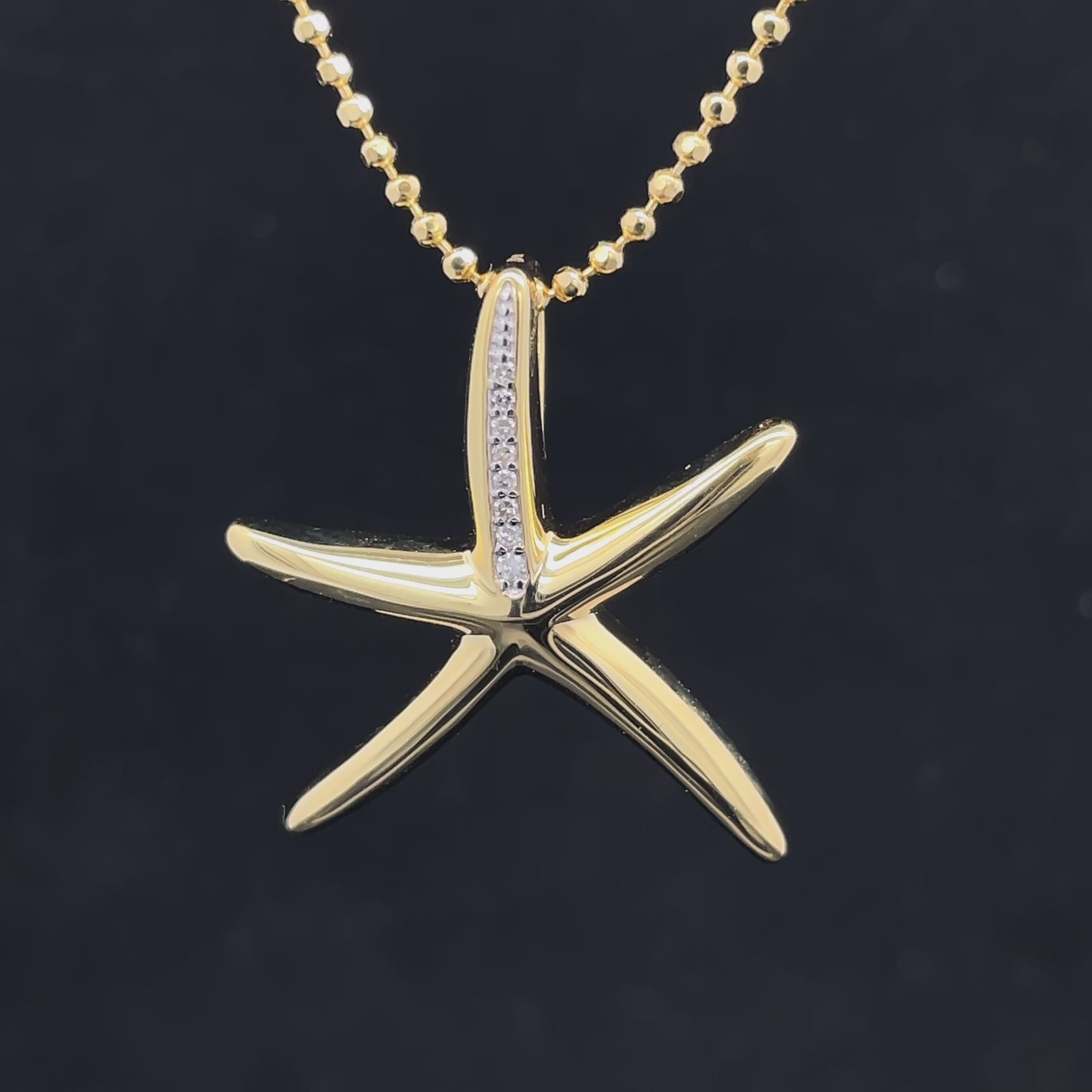 KETTE+ANHÄNGER AUS 925/-SILBER GELBGOLDPLATTIERT MIT DIAMANTEN SI (GES. CA. 0,04 CT.)