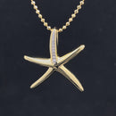 KETTE+ANHÄNGER AUS 925/-SILBER GELBGOLDPLATTIERT MIT DIAMANTEN SI (GES. CA. 0,04 CT.)