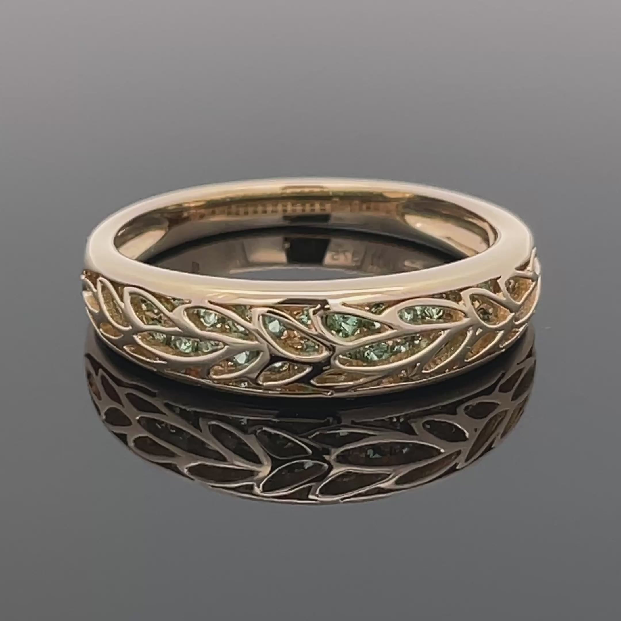 RING AUS 375/- GELBGOLD mit Turmalin (ca. 0,510 ct.)