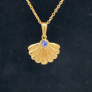 KETTE MIT ANHÄNGER 925/-SILBER VERGOLDET MIT TANSANIT (CA.0,12 ct.)