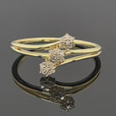 RING AUS 925/- SILBER VERGOLDET MIT DIAMANTEN (GES.CA. 0,14 ct.)