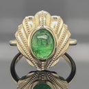 RING AUS 375/- GELBGOLD MIT TSAVORIT (CA.1,3 ct.)