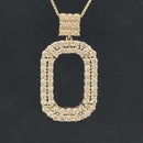 ANHÄNGER AUS 585/- GELBGOLD MIT CHAMPAGNER DIAMANTEN