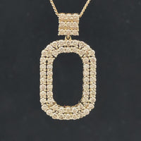 ANHÄNGER AUS 585/- GELBGOLD MIT CHAMPAGNER DIAMANTEN