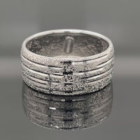 RING AUS 585/- WEIßGOLD DIAMANTIERT