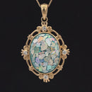 ANHÄNGER AUS 925/- SILBER VERGOLDET MIT RÖMISCHEM GLAS & ZIRKON