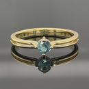 RING AUS 925/- SILBER VERGOLDET MIT KYANIT (CA. 0,36 ct.)