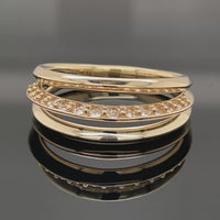 RING AUS 375/- GELBGOLD MIT ZIRKON (ges.ca.0,509 ct.)