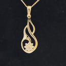 ANHÄNGER AUS 925/- SILBER VERGOLDET MIT BRILLANTEN (GES.CA 0,18 ct.)