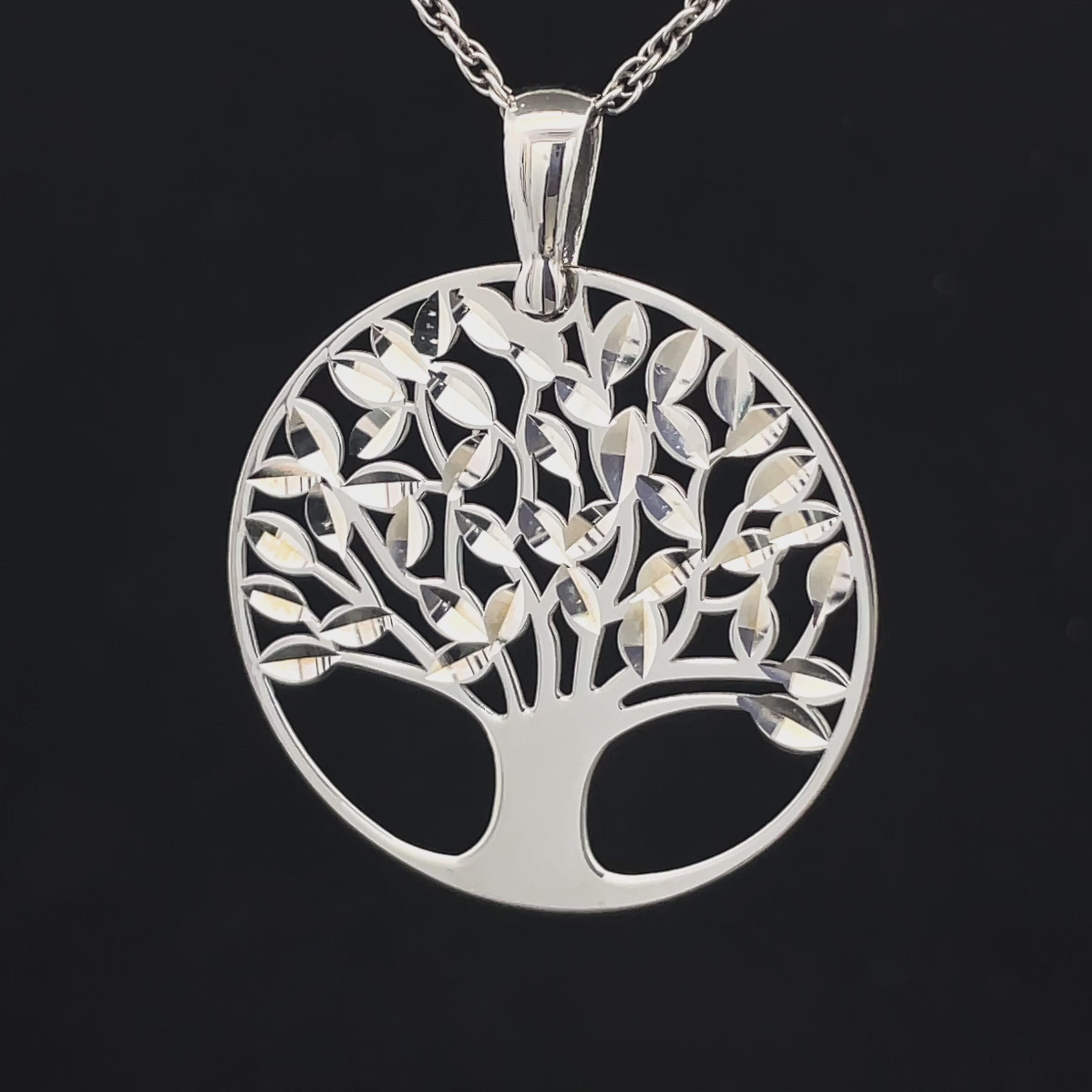 ANHÄNGER "LEBENSBAUM" AUS 925/- SILBER RHODINIERT