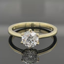 SOLITÄR RING GR. 18 ( CA.56) AUS 585/- GELBGOLD mit Brillant (ca. 1,06 ct.)