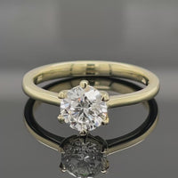 SOLITÄR RING GR. 18 ( CA.56) AUS 585/- GELBGOLD mit Brillant (ca. 1,06 ct.)