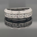 RING AUS 950/- PLATIN MIT BRILLANTEN (LR) AUS KANADA (GES.CA. 0,50 ct.)