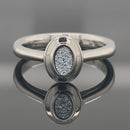 RING AUS 950/- PLATIN MIT OSMIUM